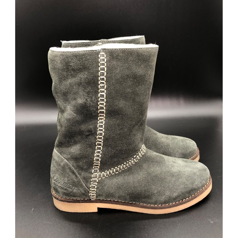 Coolway Womens Boots Booties Sz 6.5 Gray Suede Sherpa